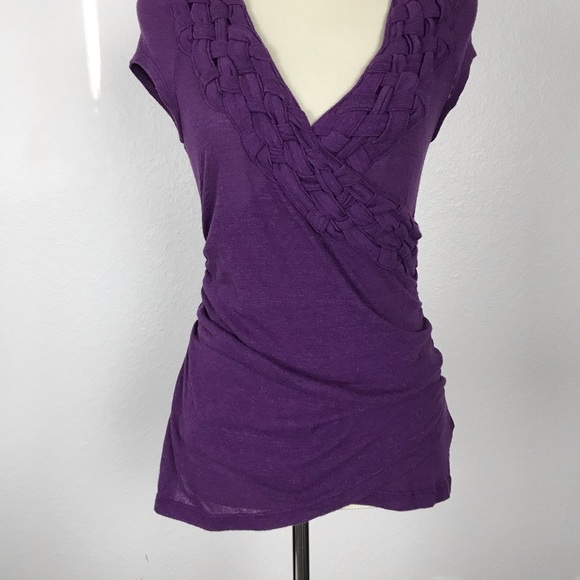 Anthropologie C. Keer Stretch Knit Ruched Top - Picture 4 of 8